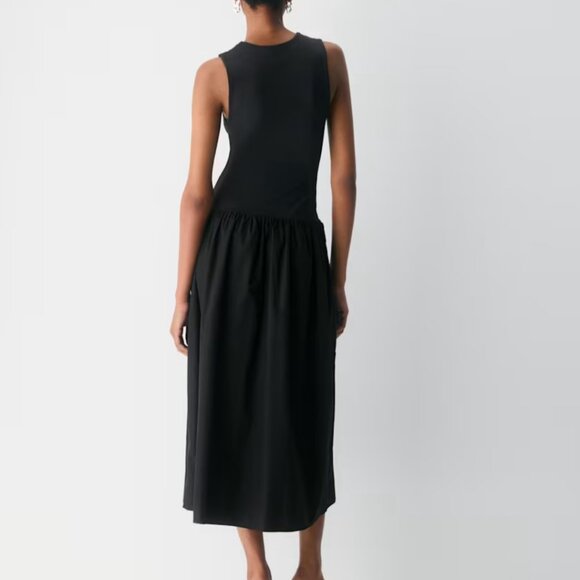 NWT Aritzia BABATON Worldly Poplin Dress Black XL - Picture 5 of 7